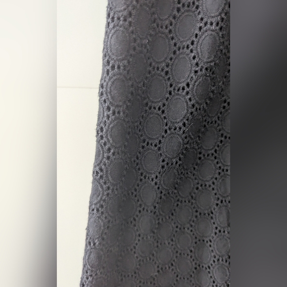 Last Call ⭐Anthropologie Girls From Savoy Molina Black White Eyelet Shift Dress - Picture 6 of 16